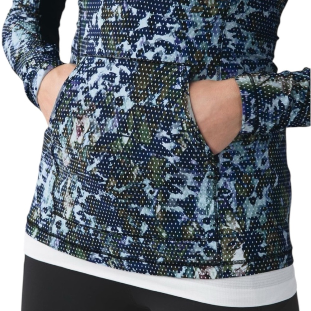 LULULEMON Runbeam Hoodie Floral Sport in Multicolors Size 2 or 4 — Older Style - Picture 5 of 13